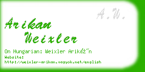 arikan weixler business card